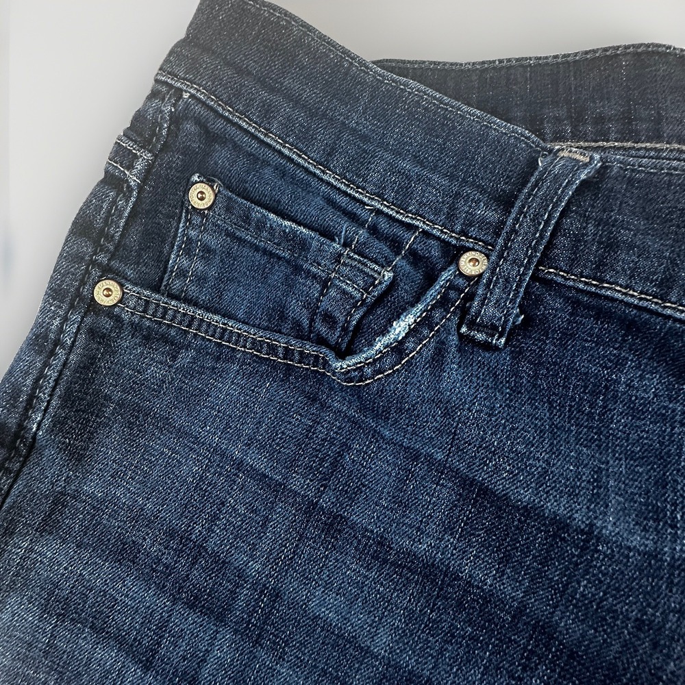 7 For All Mankind Austyn Men's Jeans 33x29 Dark Wash Relaxed Straight Stretch - Picture 4 of 11